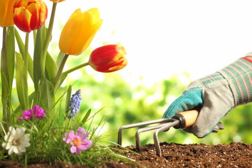Local transfer station support for garden materials